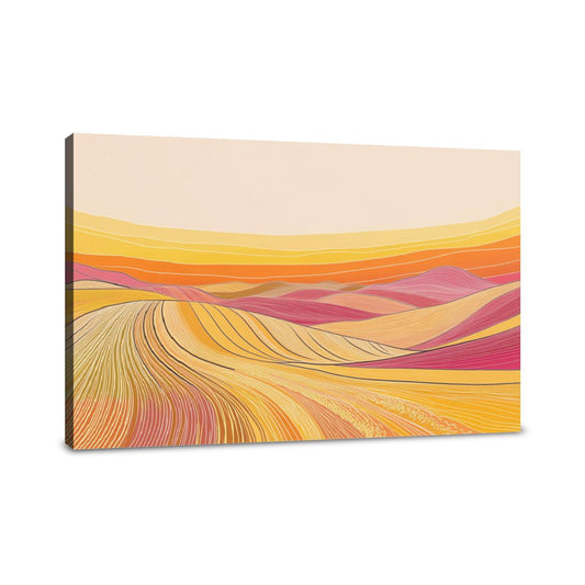Rapeseed Sunset Canvas - Main Image