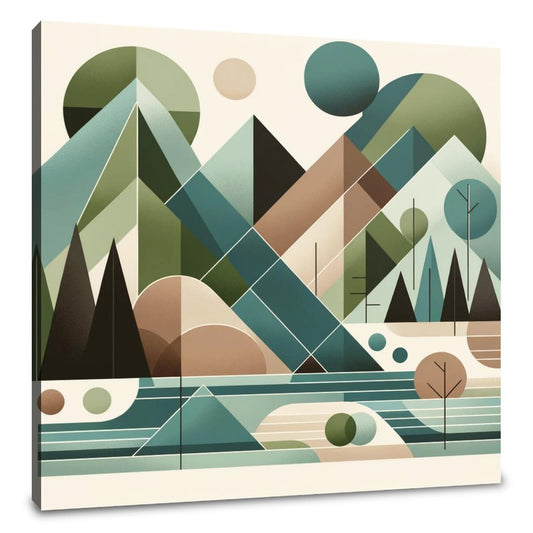 Geometric Landscape Canvas - Main Image