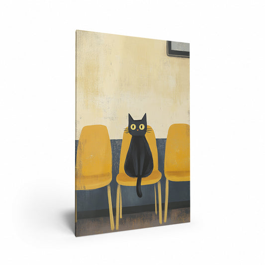Black Cat Waiting Acrylic Print Hero Image