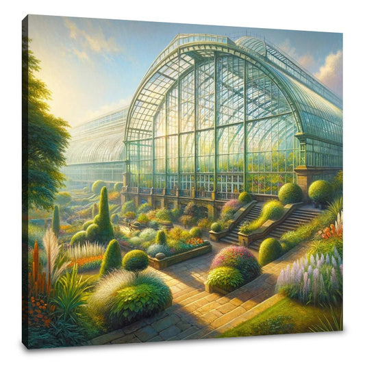 Morning Light in Winter Garden Canvas - Main Image