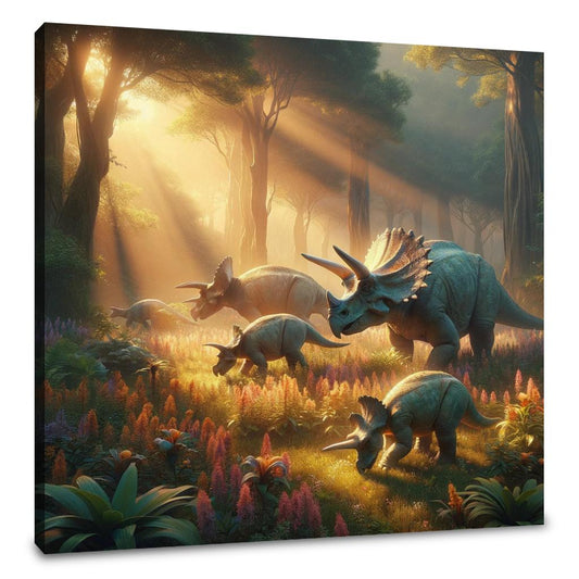 Dawn Grove Triceratops Canvas - Main Image