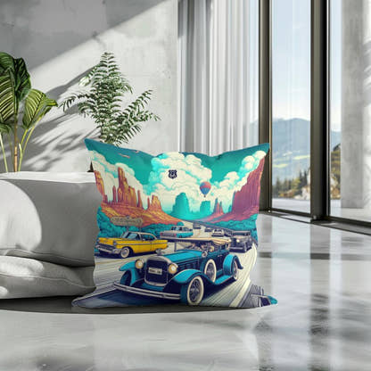 Retro Road Trip Cotton Cushion - Secondary Image 3