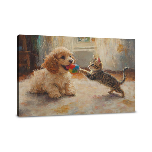 Pet Playful Moments Canvas - Main Image