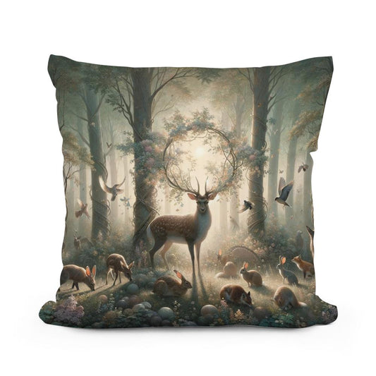Enchanted Nature Cotton Pillow - Main Image