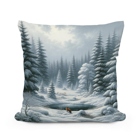 Winter's Whisper Cotton Cushion - Main Image