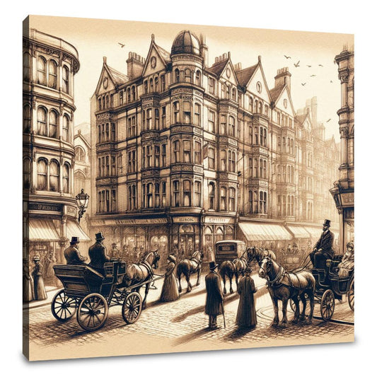 Victorian Brighton Street Canvas - Main Image
