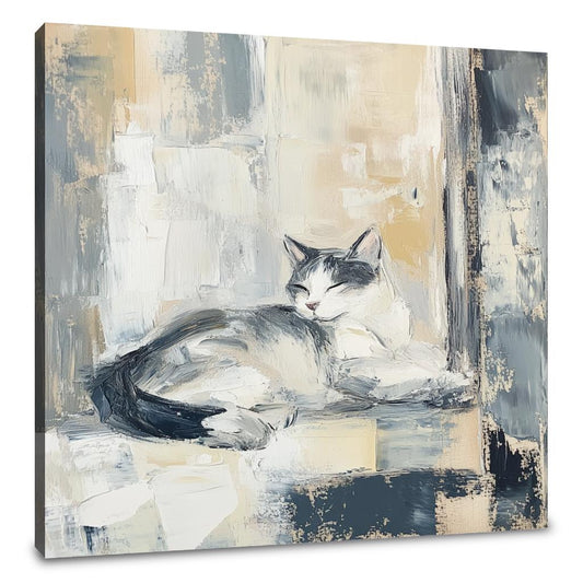 Lounging Feline Canvas - Main Image