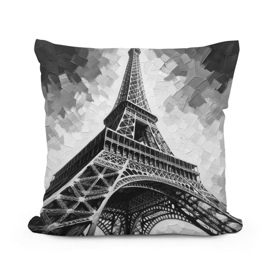 Mystique of Paris Eiffel Tower Cotton Pillow - Main Image