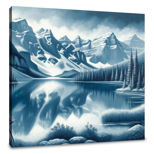 Banff Mountain Reflection Canvas - Main Image