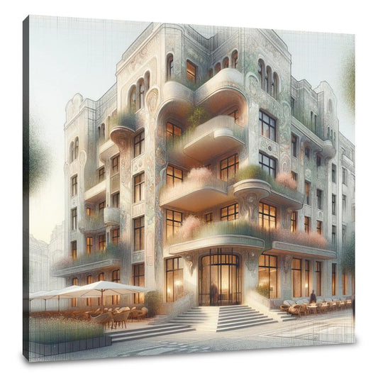 Art Nouveau Harmony Canvas - Main Image