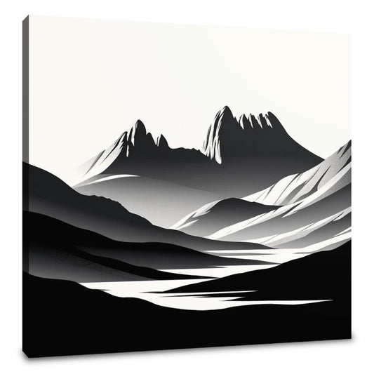 Cradle Mountain Abstract Shadows Canvas - Main Image