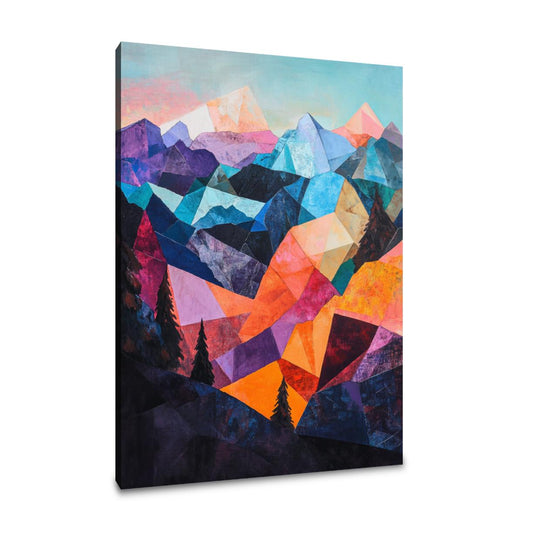 Geometric Mountain Canvas - Main Image