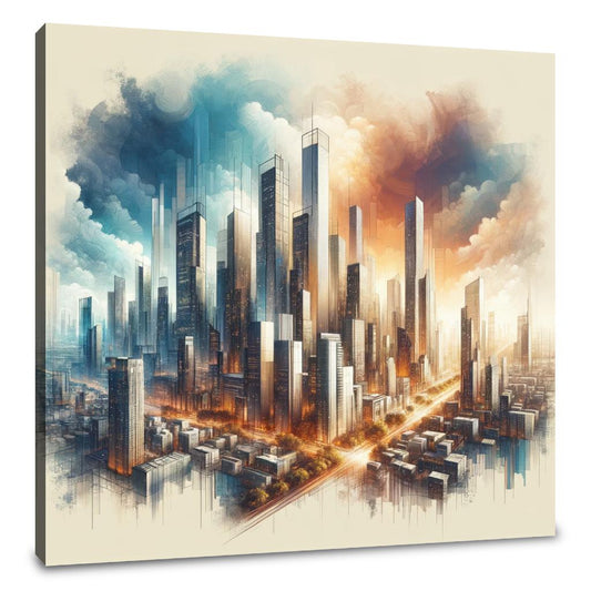 Cityscape Harmonics Wall Art - Main Image