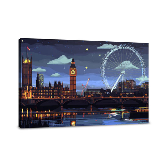 London Skyline Pixel Canvas - Main Image