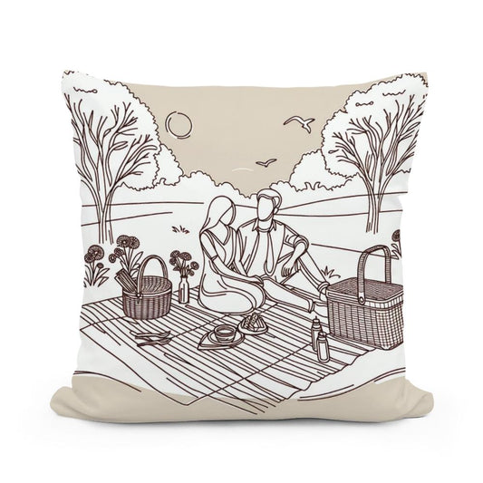 Picnic Moments Cotton Cushion - Main Image