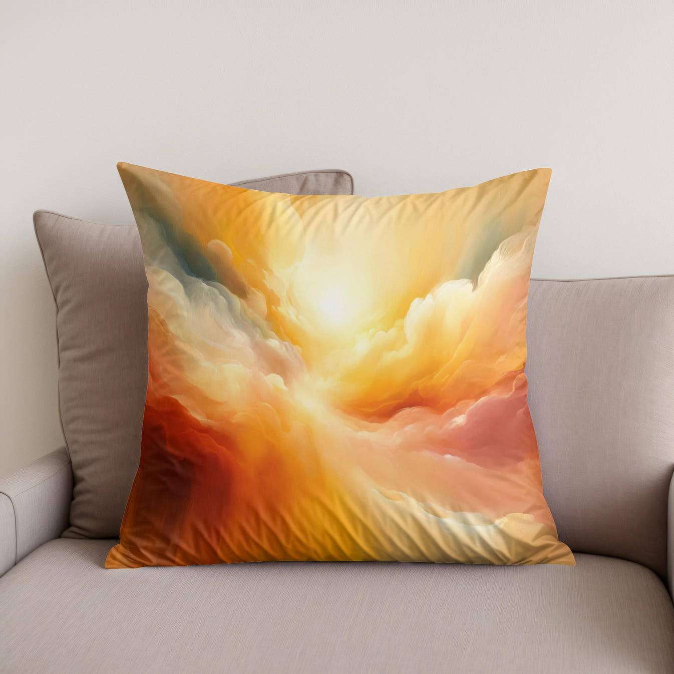 Sunlit Embrace Cotton Cushion - Secondary Image