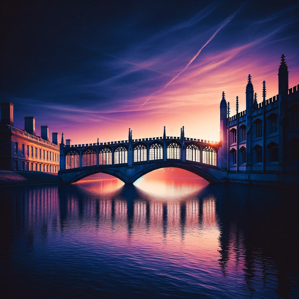 Cambridge Twilight Bridge Cotton Cushion