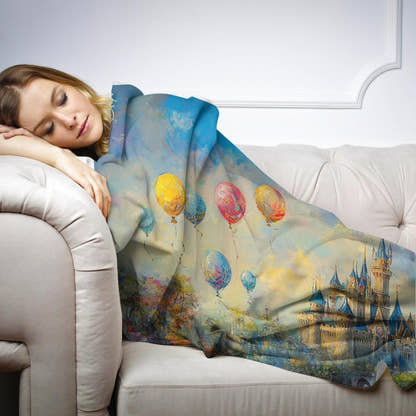 Enchanted Castle Rainbow Blanket - Secondary Image