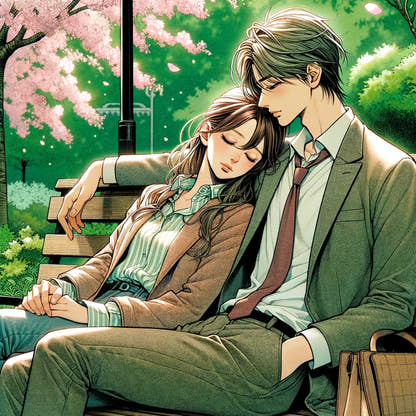 Cherry Blossom Embrace Canvas