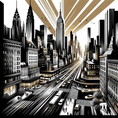 City Pulse: Urban Rhythms Cotton Cushion
