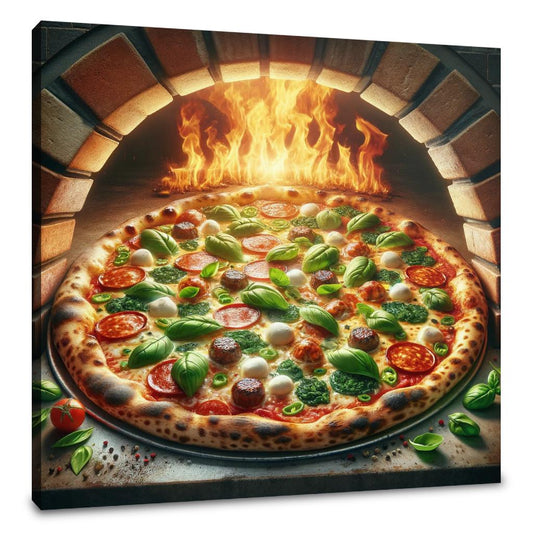 Rustic Italian Pizza Canvas - Main Image