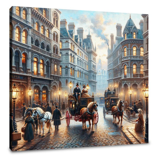 Victorian London Vista Canvas - Main Image