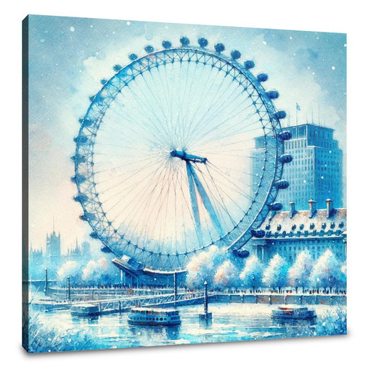 Winter's Gaze London Eye Canvas - Main Image