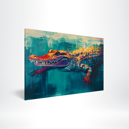 Crocodile Jungle Acrylic Print Hero Image