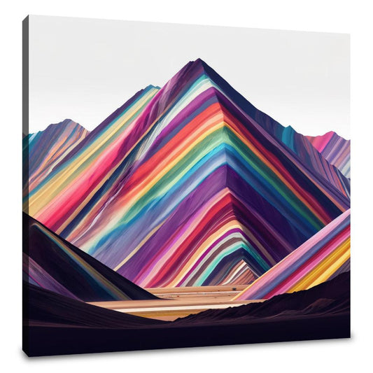 Vinicunca Minimalist Spectrum Canvas - Main Image