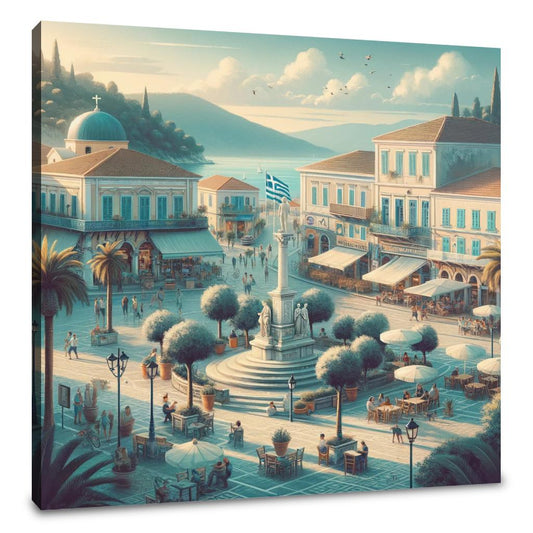 Solomos Square Zakynthos Canvas - Main Image