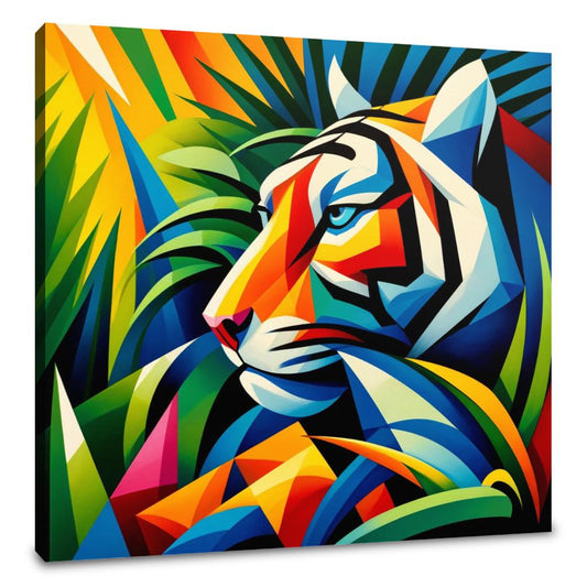 Modern Jungle Tiger Canvas - Main Image