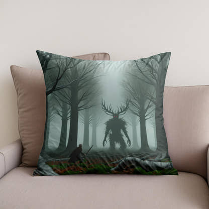 Forest Duel Cotton Cushion - Secondary Image