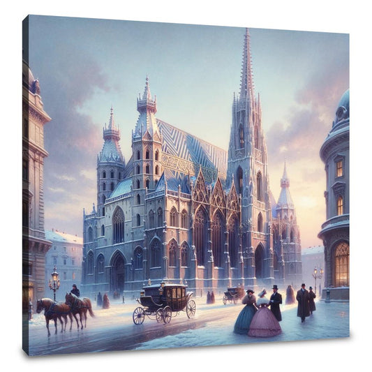 Winter Evening at St. Stephen's Canvas - Main Image