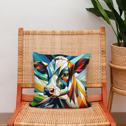 Cubist Contrast Cow Cotton Cushion - Secondary Image 2