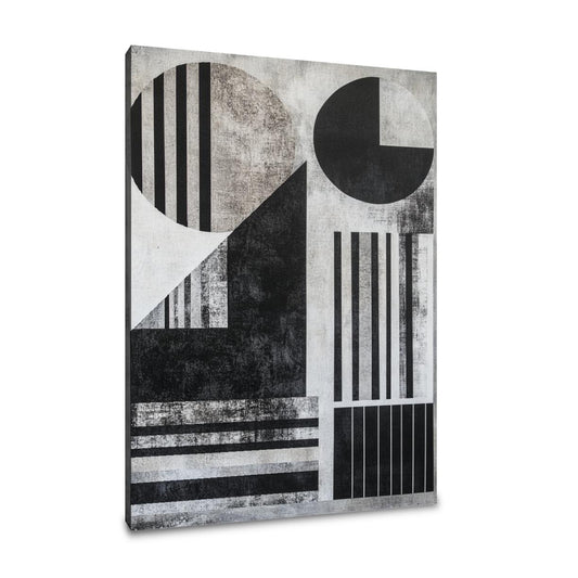 Bauhaus Bohemian Monochrome Canvas - Main Image