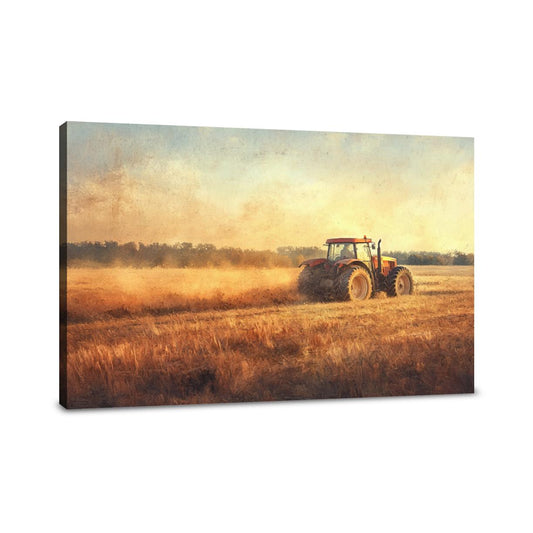 Sunset Tractor Canvas - Main Image