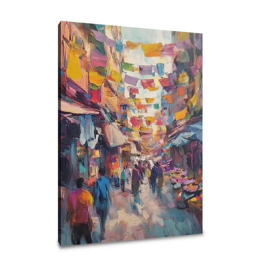 Vibrant Marketplace Canvas - Main Image
