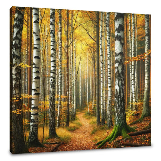 Autumn Birch Forest Canvas - Main Image