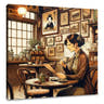 Nostalgic Café Moment Canvas - Main Image