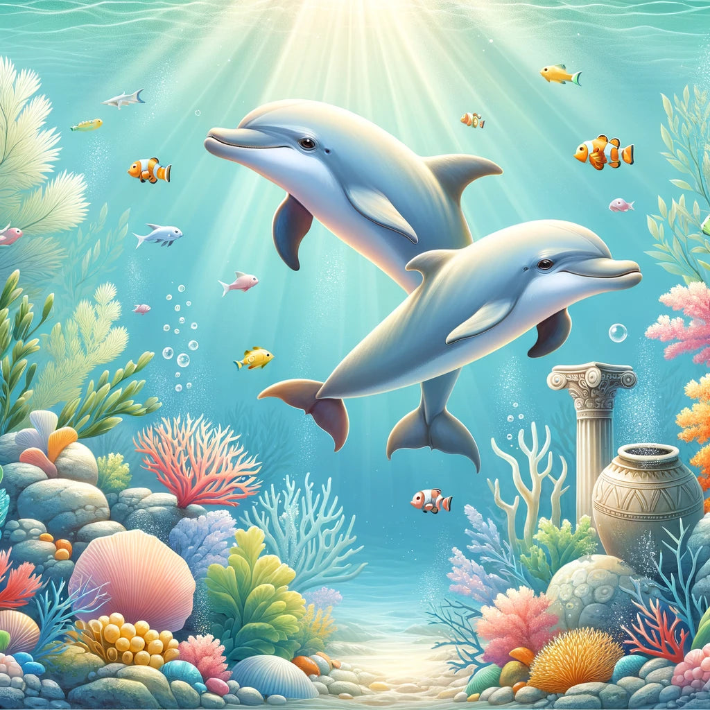 Dolphin Dreamland Cotton Cushion
