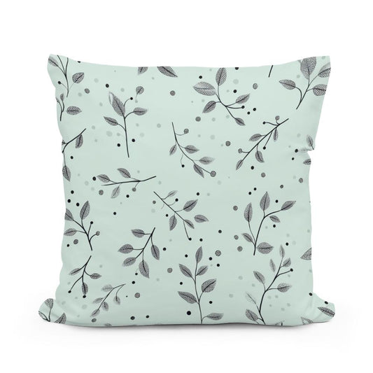 Mint Branches Cotton Cushion - Main Image