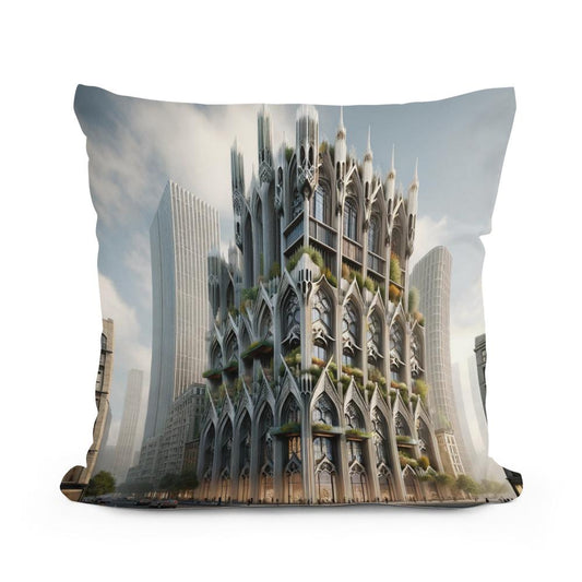 Gothic Urban Fusion Cotton Cushion - Main Image