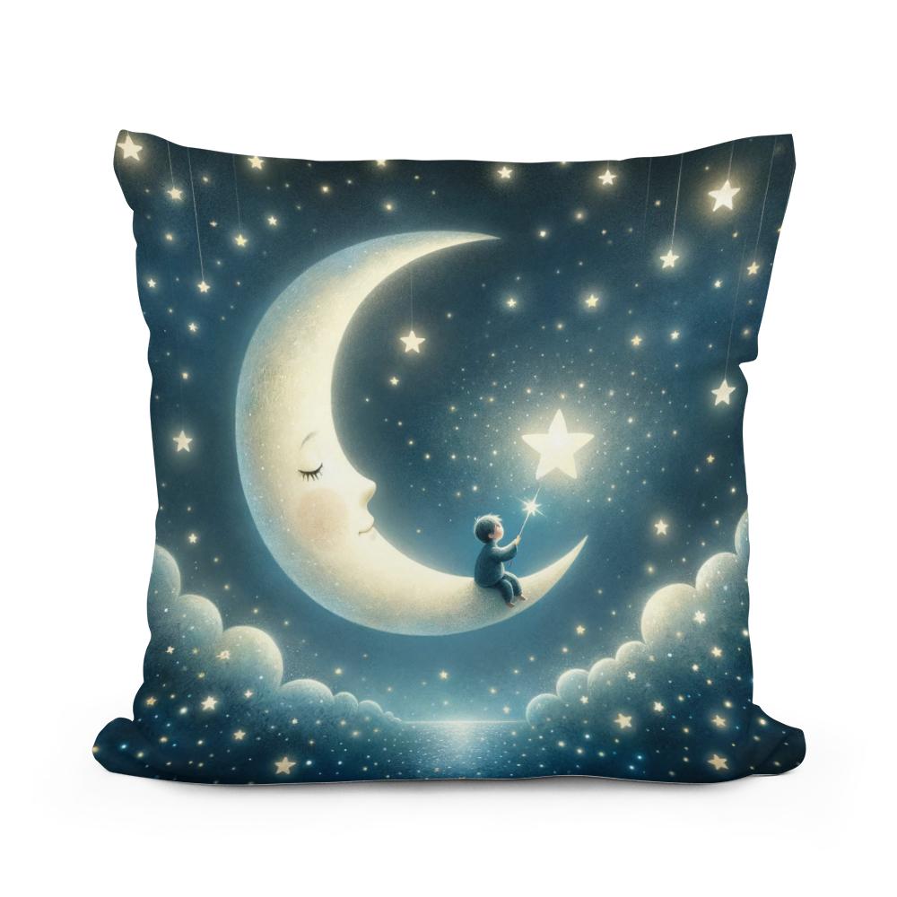 Moonlit Dream Cotton Pillow - Main Image
