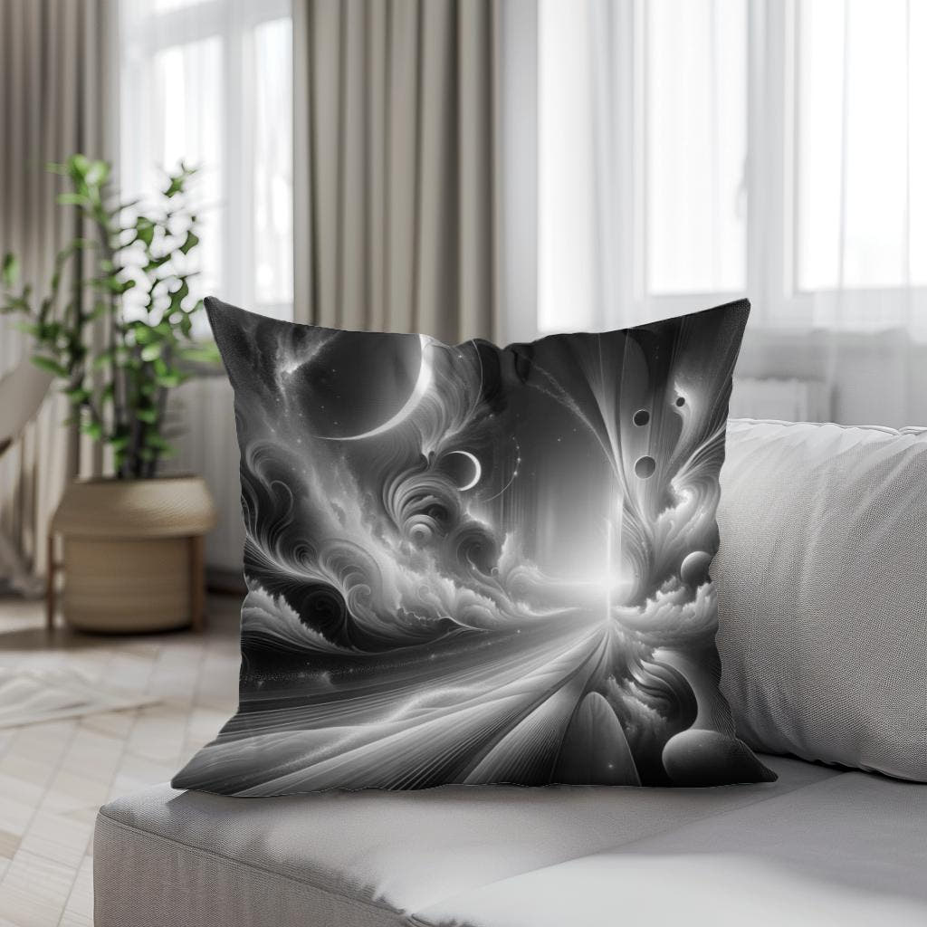 Silver Dreamworld Cotton Cushion - Secondary Image 4