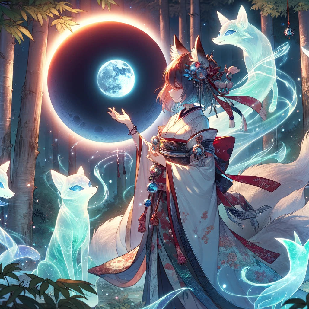 Eclipse Fox Spirit Bond Canvas