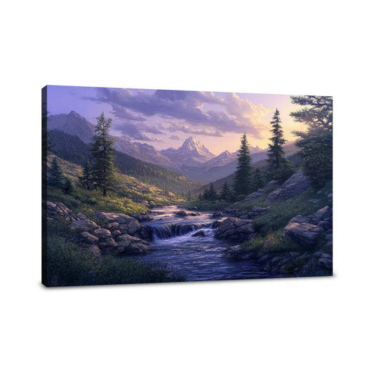Twilight Tranquillity Mountain Canvas - Main Image