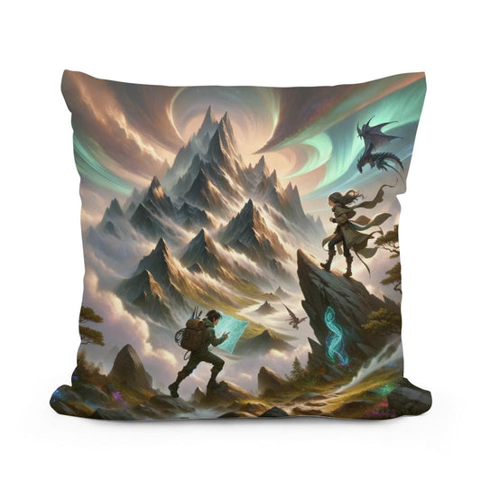 Mystical Mountain Journey Cotton Cushion - Main Image