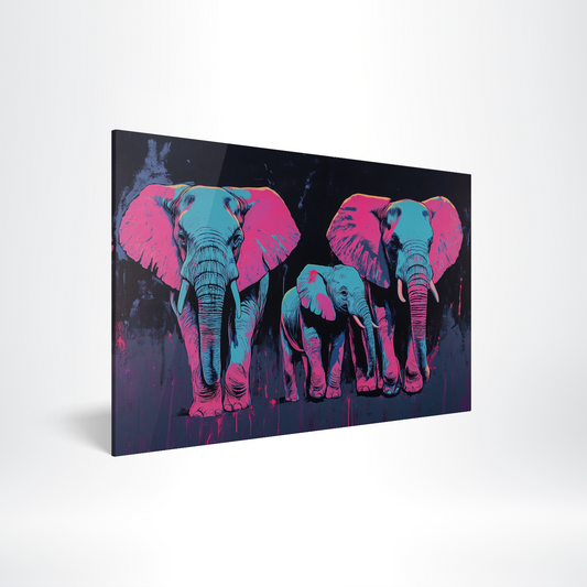 Elephant Family Harmony Acrylic Print Hero Image