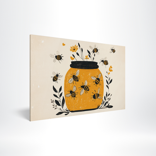 Embroidered Honey Jar Acrylic Print Hero Image