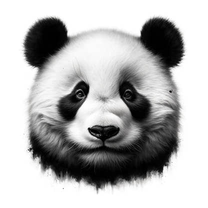 Emotive Panda: Captured Grace Cotton Pillow